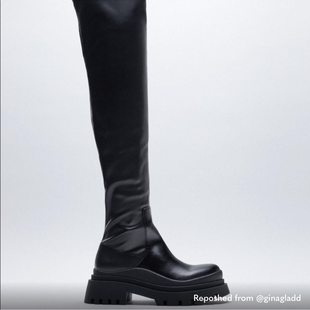 zara over the knew boots fall wear